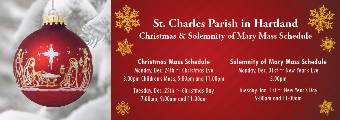 Christmas Season Mass Times 2018